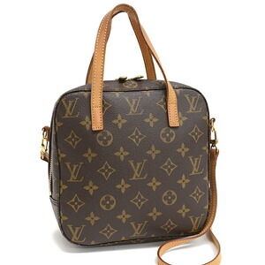 Louis Vuitton Spontini Shoulder Bag Monogram Canvas Brown